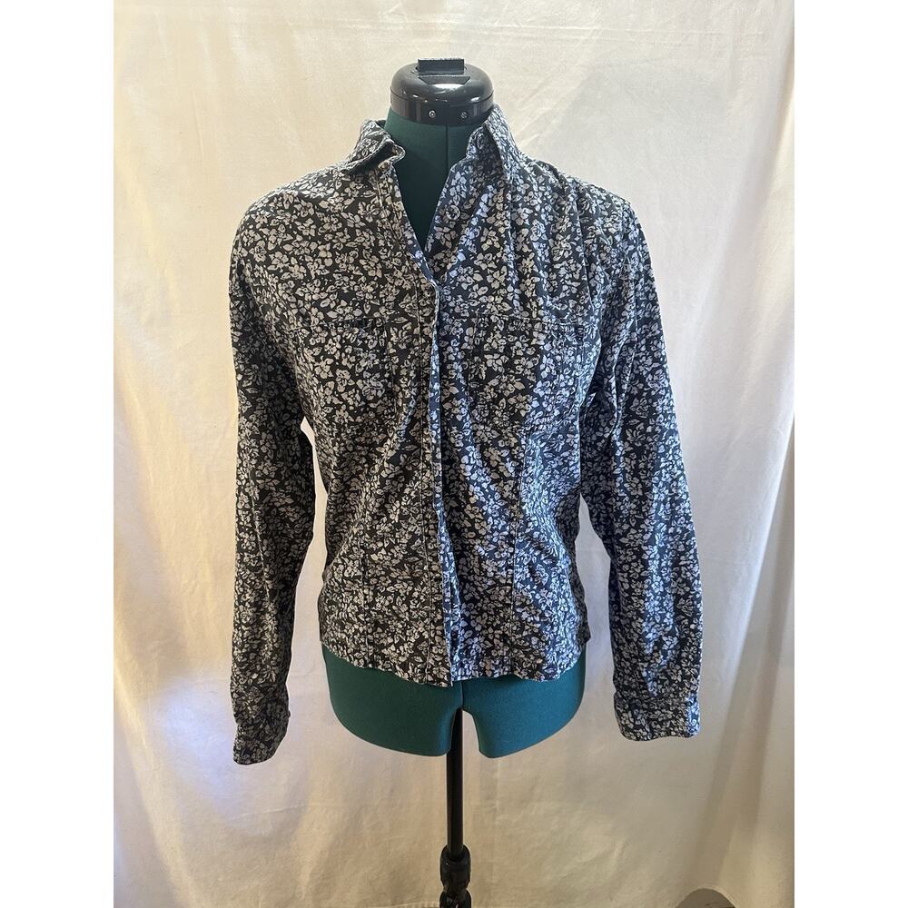 Vintage County Seat Jeanswear Floral Button-Up Shirt (Size M)